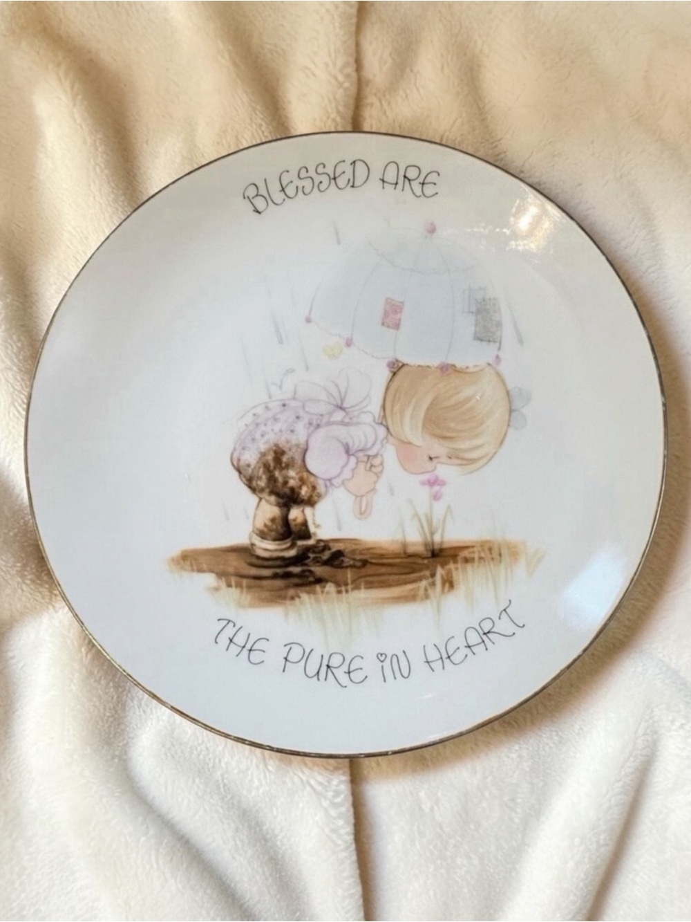Precious Moments Blessed Are The Pure In Heart 1983 Plate